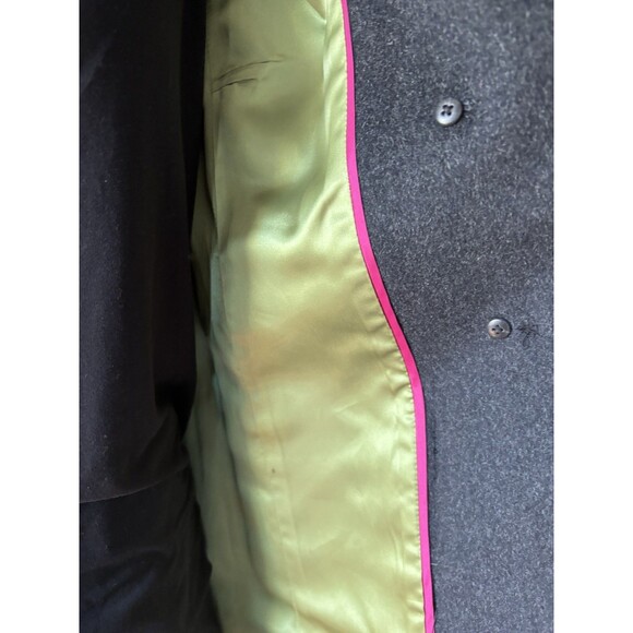 J. CREW Women Size Small Pea Coat Charcoal Black Wool Double Breasted - Picture 9 of 13